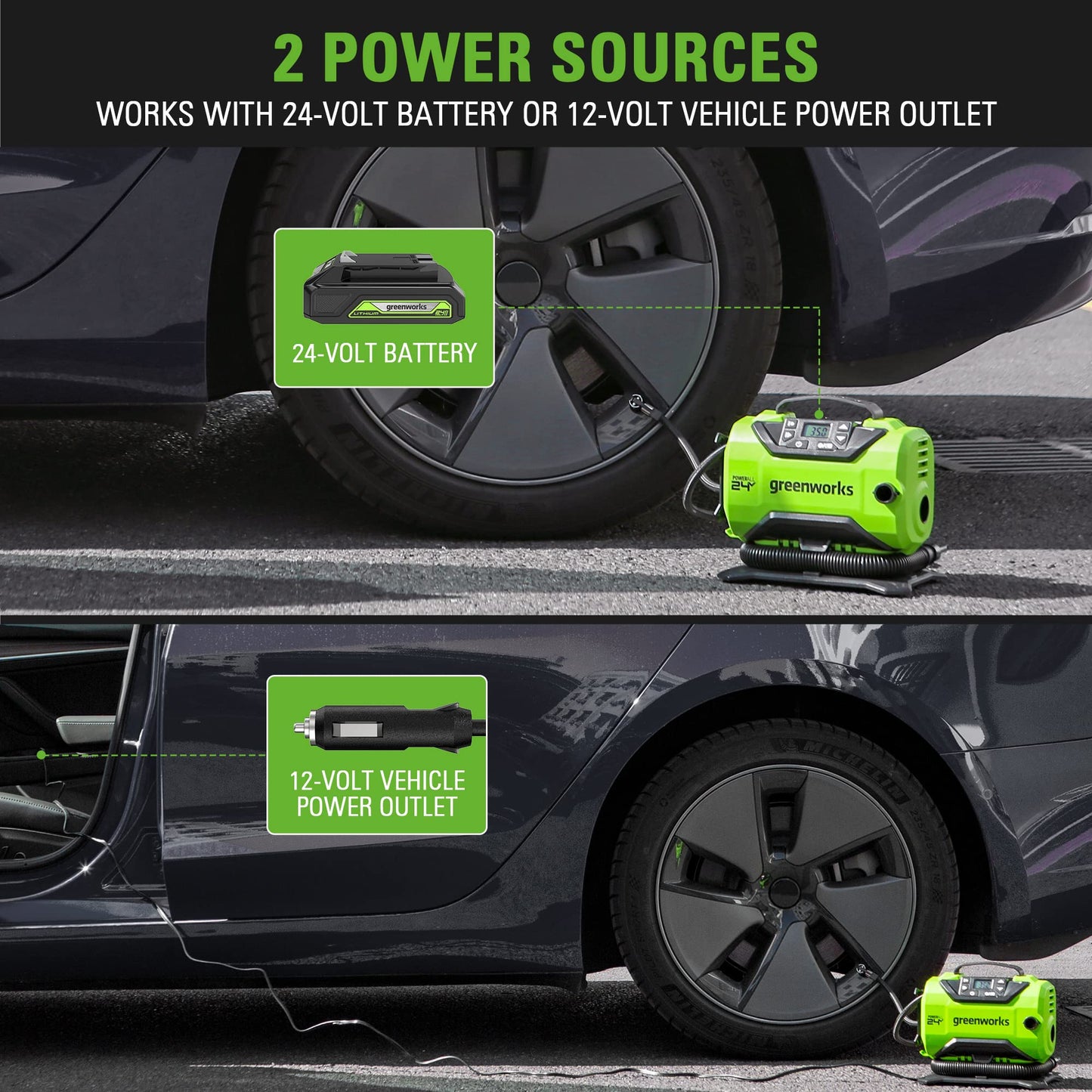 24V Cordless Battery Premium Car 5-pc Combo Kit w/ 2.0Ah and 4.0Ah Batteries & (2) Chargers