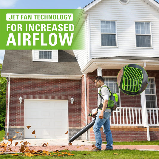 40V Gen 2 660 CFM Cordless Battery Brushless Backpack Blower w/ 8.0Ah Battery and Charger