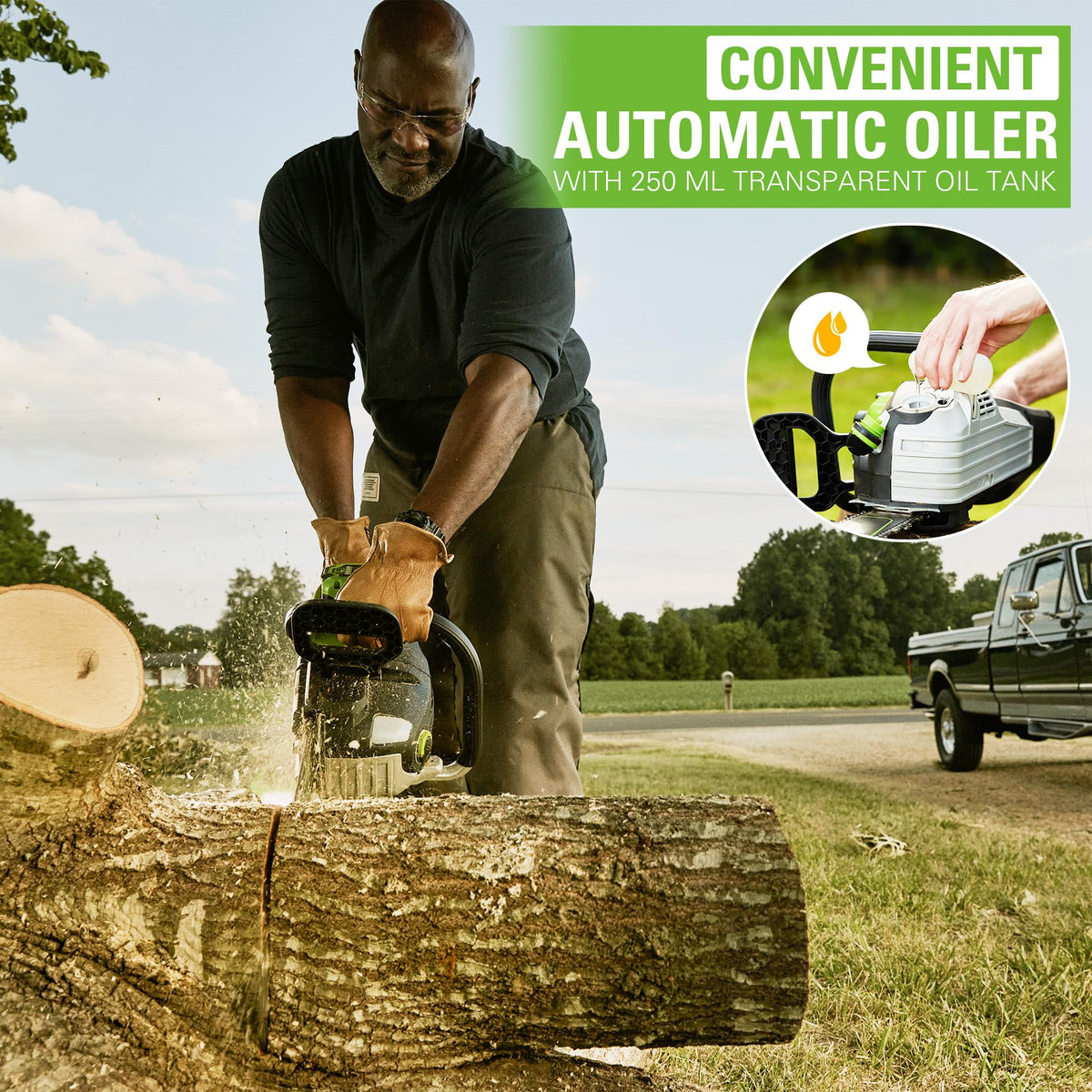 80V 20" 3kW Cordless Battery Chainsaw (Tool Only)