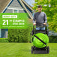 80V 21" Cordless Battery Brushless 3-in-1 Push Mower & 500CFM Axial Leaf Blower w/(2) 2.0Ah Batteries and Rapid Charger