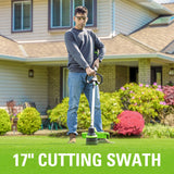 40V 17" Cordless Battery String Trimmer w/ 8.0 Ah Battery & Charger