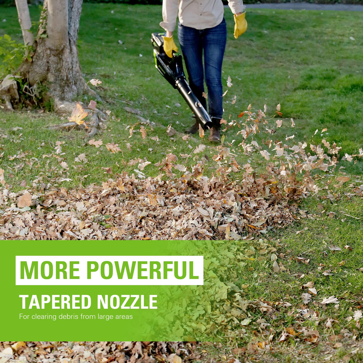 80V 21" Cordless Battery Brushless 3-in-1 Push Mower & 500CFM Axial Leaf Blower w/(2) 2.0Ah Batteries and Rapid Charger