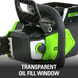 Pro 80V Cordless 16" Brushless Chainsaw w/ 2.0Ah Battery & Charger