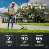 60V 8" Cordless Battery Edger Black Shaft (Tool Only)