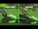 40V 25" Cordless Battery Brushless Dual Blade Self-Propelled Lawn Mower w/ (2) 4.0Ah Batteries & Dual Port Charger