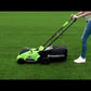 RENEWED 40V 16" Cordless Battery Brushless Push Lawn Mower w/ 4.0Ah Battery & Charger