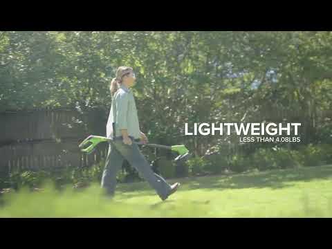 24V 12" Cordless Battery Brushless String Trimmer w/ 2.0Ah Battery & 30W Type-C Charger (3-FT Cable)