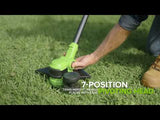 24V 12" Cordless Battery Brushless String Trimmer/Edger w/ 3.0Ah Battery & 65W Type-C Charger (3-FT Cable)