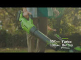 40V 550 CFM Cordless Battery Leaf Blower w/ 4.0 Ah Battery & Charger