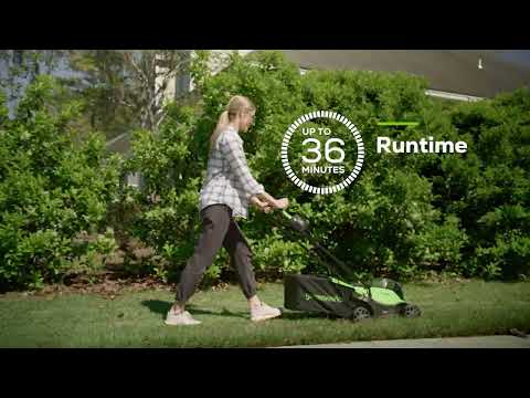 24V 13" Cordless Battery BL Push Lawn Mower w/ 4.0Ah Battery & Charger