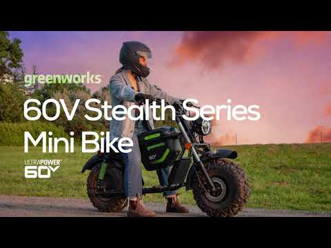 60V Gen 2 STEALTH Series Electric Mini-Bike: (2) 8.0 Ah Batteries and Dual-Port Rapid Charger