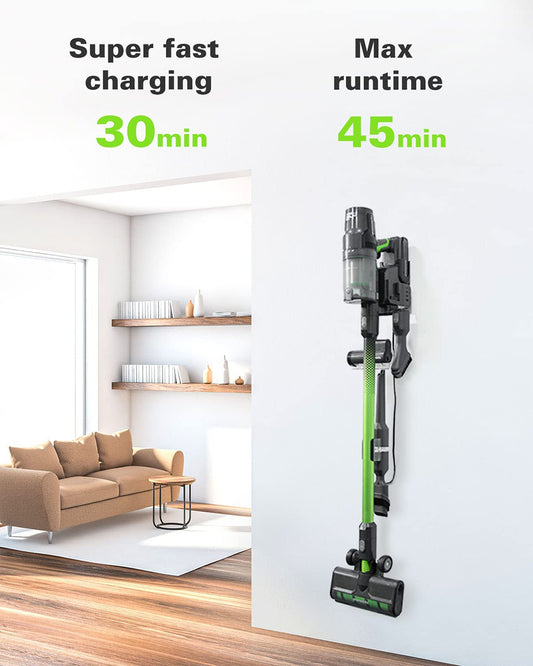 24V Cordless Green Stick Vacuum 3-in-1 Bundle w/ Two (2) 4.0Ah Batteries & Charging Stand