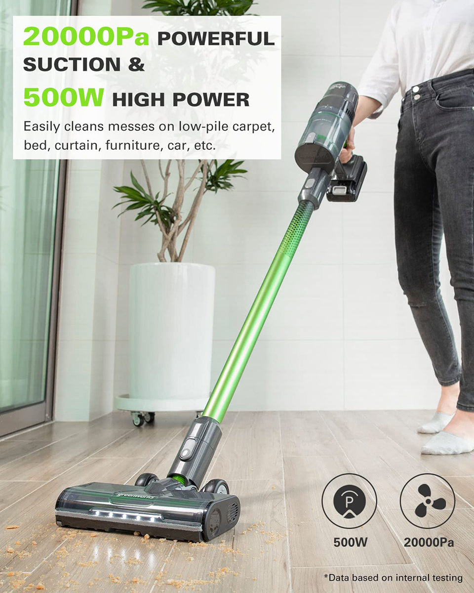 24V Cordless Green Stick Vacuum 3-in-1 Bundle w/ Two (2) 4.0Ah Batteries & Charging Stand