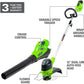40V 12" Cordless String Trimmer and Leaf Blower Combo w/ 2.0Ah Battery
