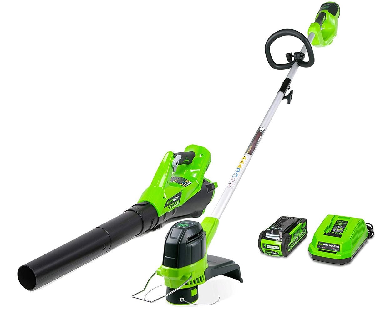 40V 12-inch Cordless String Trimmer and Cordless Leaf Blower Combo | Greenworks