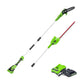 24V 8" Cordless Battery Polesaw & Pole Hedge Trimmer Combo Kit w/ 2Ah USB Battery and Charger