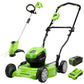 40V 19" Cordless Battery BL 2-in-1 Mower & 12" String Trimmer Combo Kit w/ 4.0Ah Battery and Charger