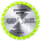 Greenworks 24V 7-1/4 " 24T Circular Saw Blades