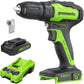 24V Cordless Battery Brushless Drill / Driver w/ (2) 2.0Ah USB Batteries & Charger
