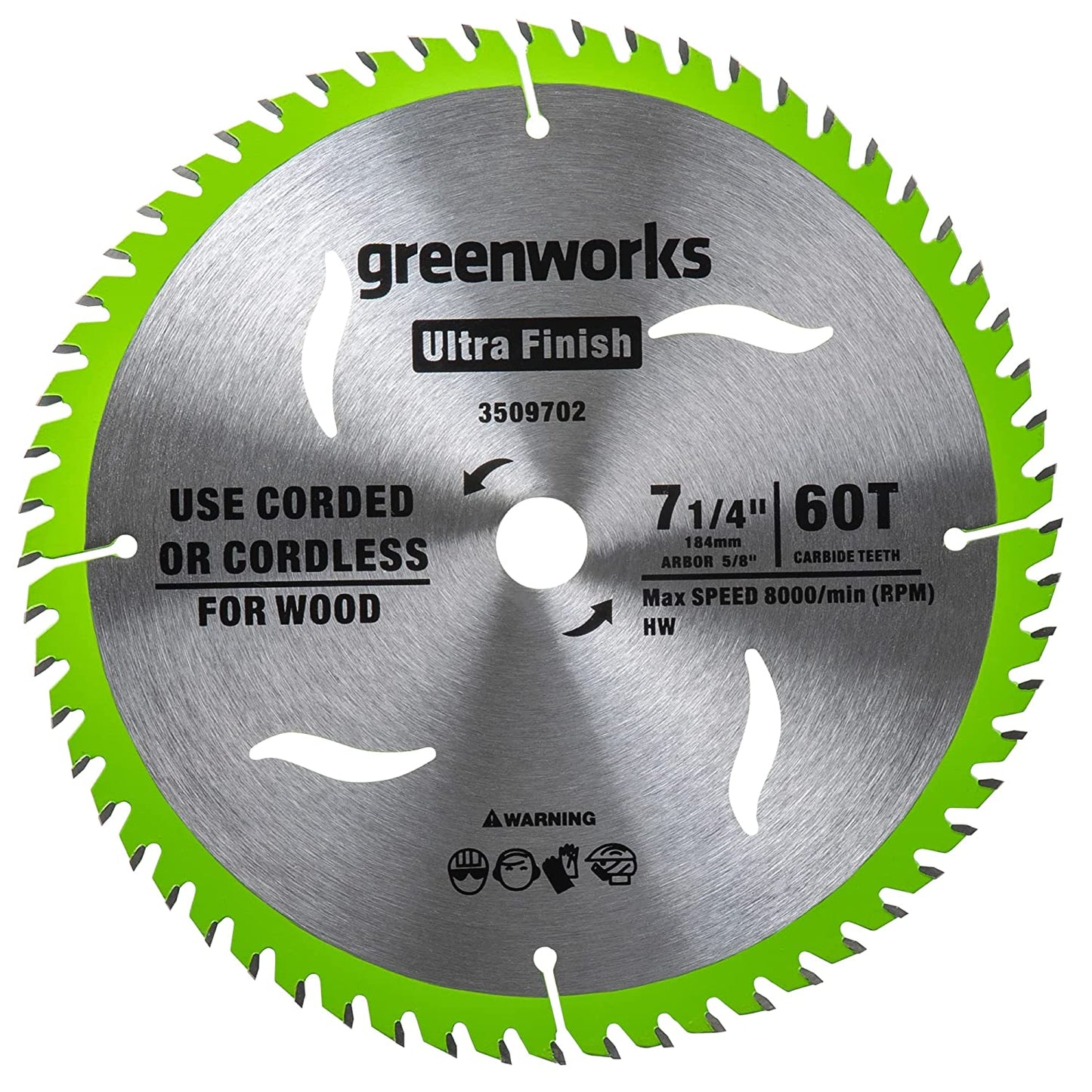 Greenworks 24V 7-1/4 " 60T Circular Saw Blades
