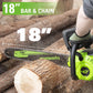 40V 18" Cordless Battery BL Chainsaw w/ 8Ah Battery and Charger