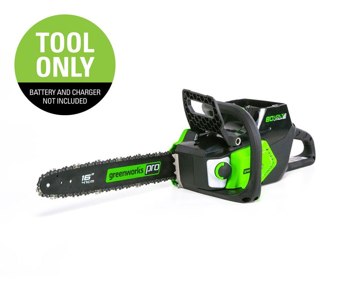 80V 16-inch Brushless Chainsaw (Tool Only) | Greenworks Pro