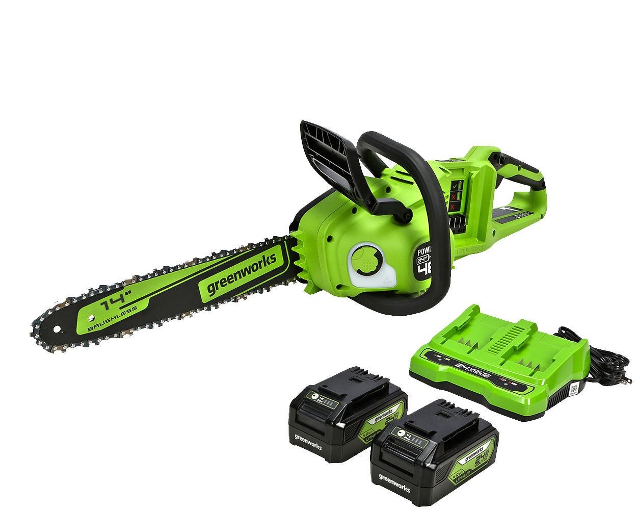 48V (2 X 24V) Brushless 14-Inch Chainsaw | Greenworks