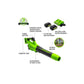 48V (2x24V) 585 CFM Cordless Battery Leaf Blower & Gutter Cleaning Kit Combo Kit w/ (2) 4.0 Ah USB Batteries & Dual Port Charger