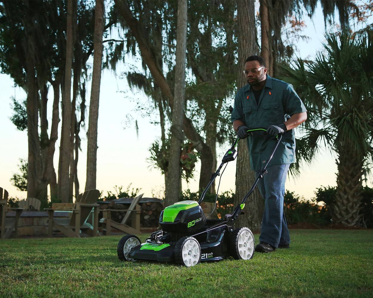 Pro 80V 21" Brushless Push Lawn Mower w/ (2) 2.0Ah Batteries & Rapid Charger