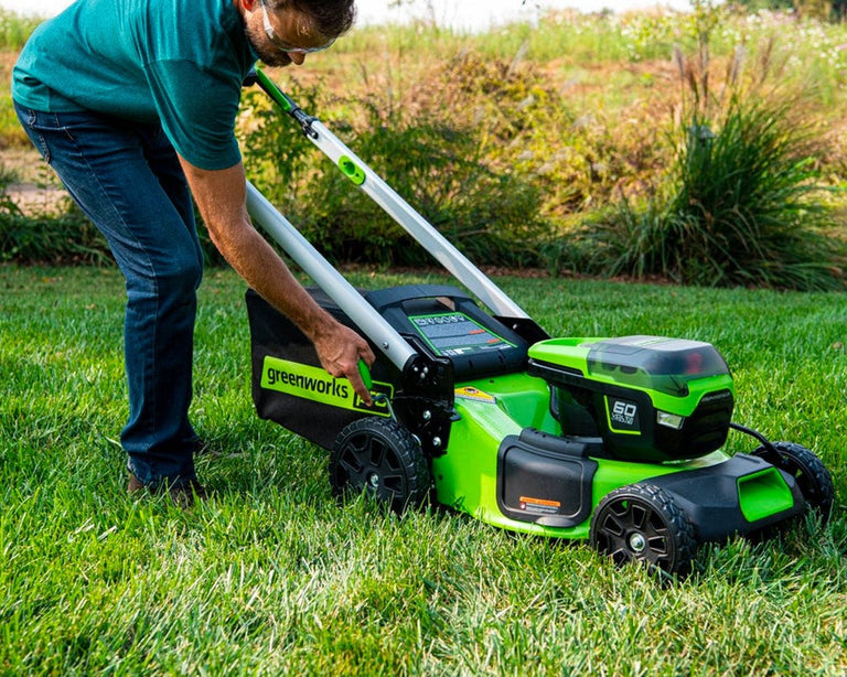 60V 21" Cordless Battery Push Mower & 16" String Trimmer Combo Kit W/ 5