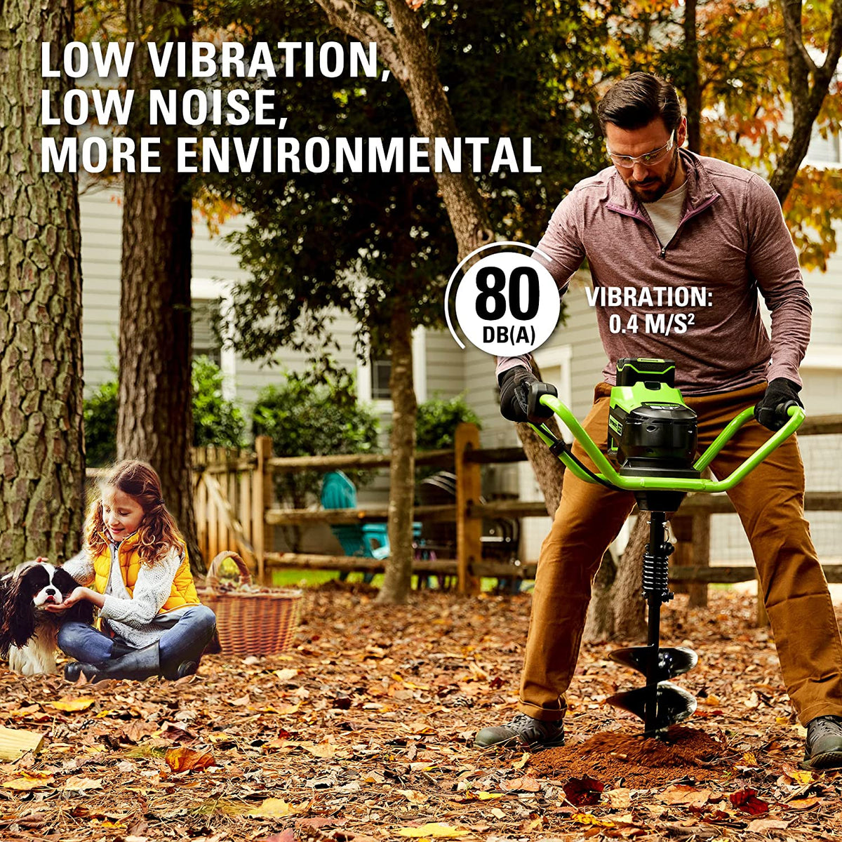 80V Cordless Battery Brushless Earth Auger Powerhead (Tool Only)
