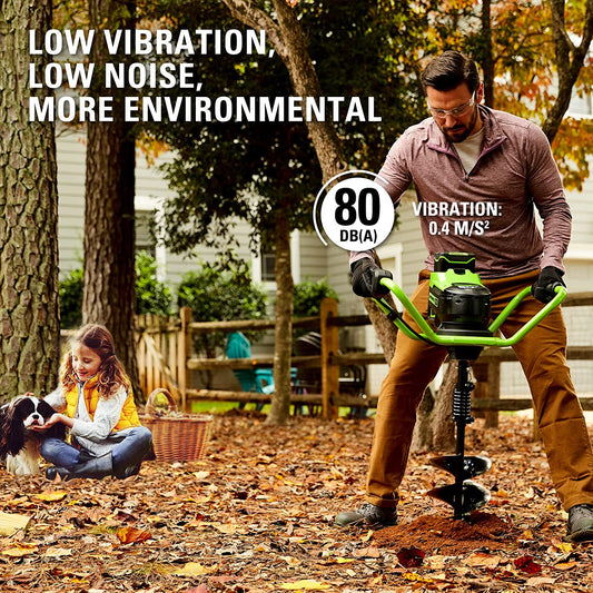 80V Cordless Battery Brushless Earth Auger Powerhead (Tool Only)