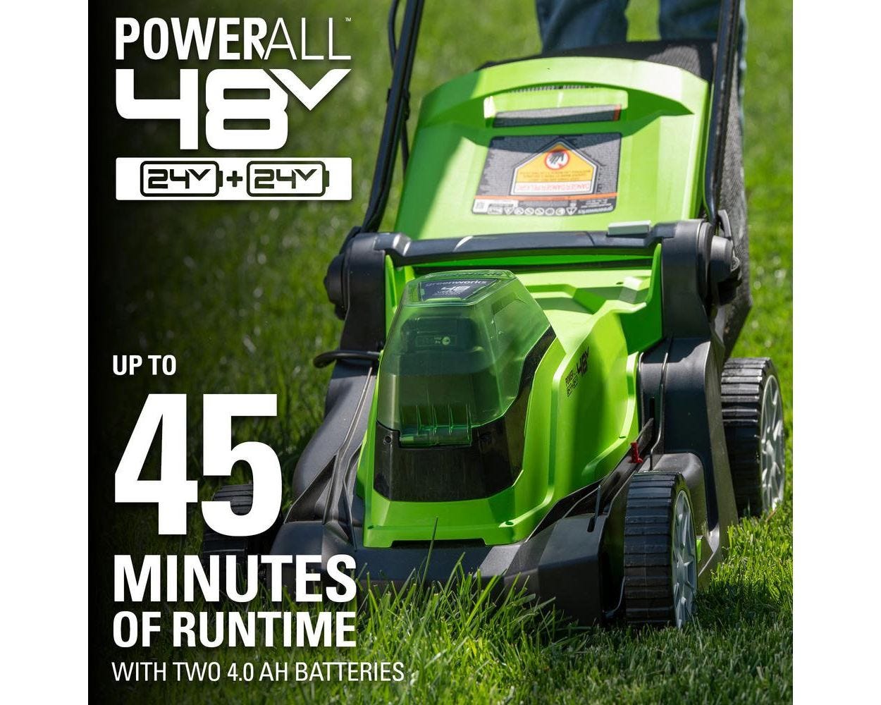 48V (2 X 24V) 17-Inch Cordless Lawn Mower | Greenworks