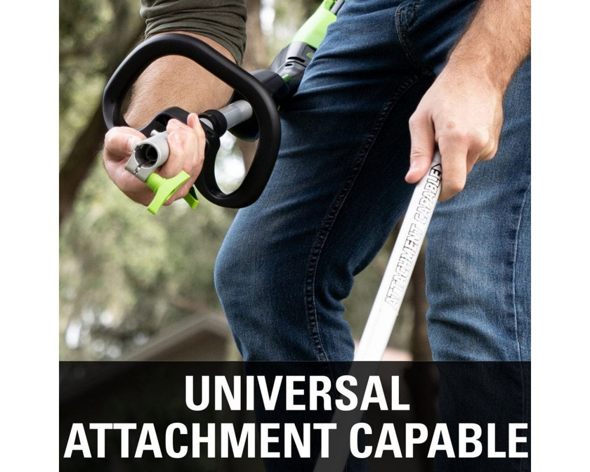 60V 16" Cordless Battery String Trimmer (Attachment Capable)and 10" Cultivator Attachment Combo Kit: 4.0 Ah Battery and Charger