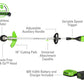 60V 16" Cordless Battery String Trimmer (Attachment Capable) & 8" Edger Attachment Combo Kit w/ 4.0 Ah Battery & Charger
