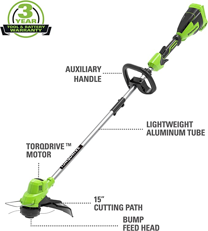 40V 15" Cordless String Trimmer w/ 2.0Ah Battery & Charger