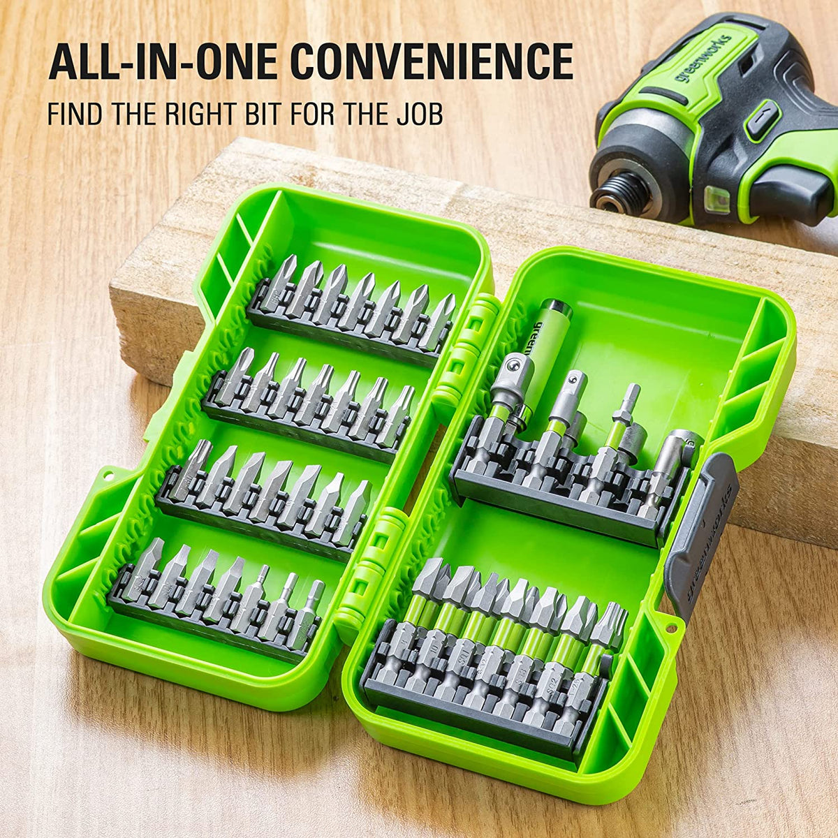 50 Piece Impact Rated Driving Set | Greenworks Tools