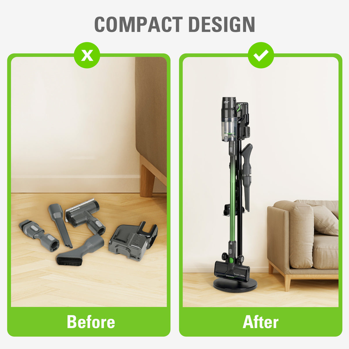 24V Stick Vac Stand - Black