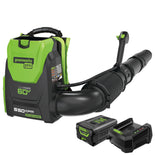 60V 800 CFM Cordless Battery Brushless Backpack Blower w/ 4.0Ah Battery & Charger