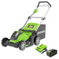 40V 17" Cordless Battery Push Lawn Mower w/ 4.0Ah Battery & Charger