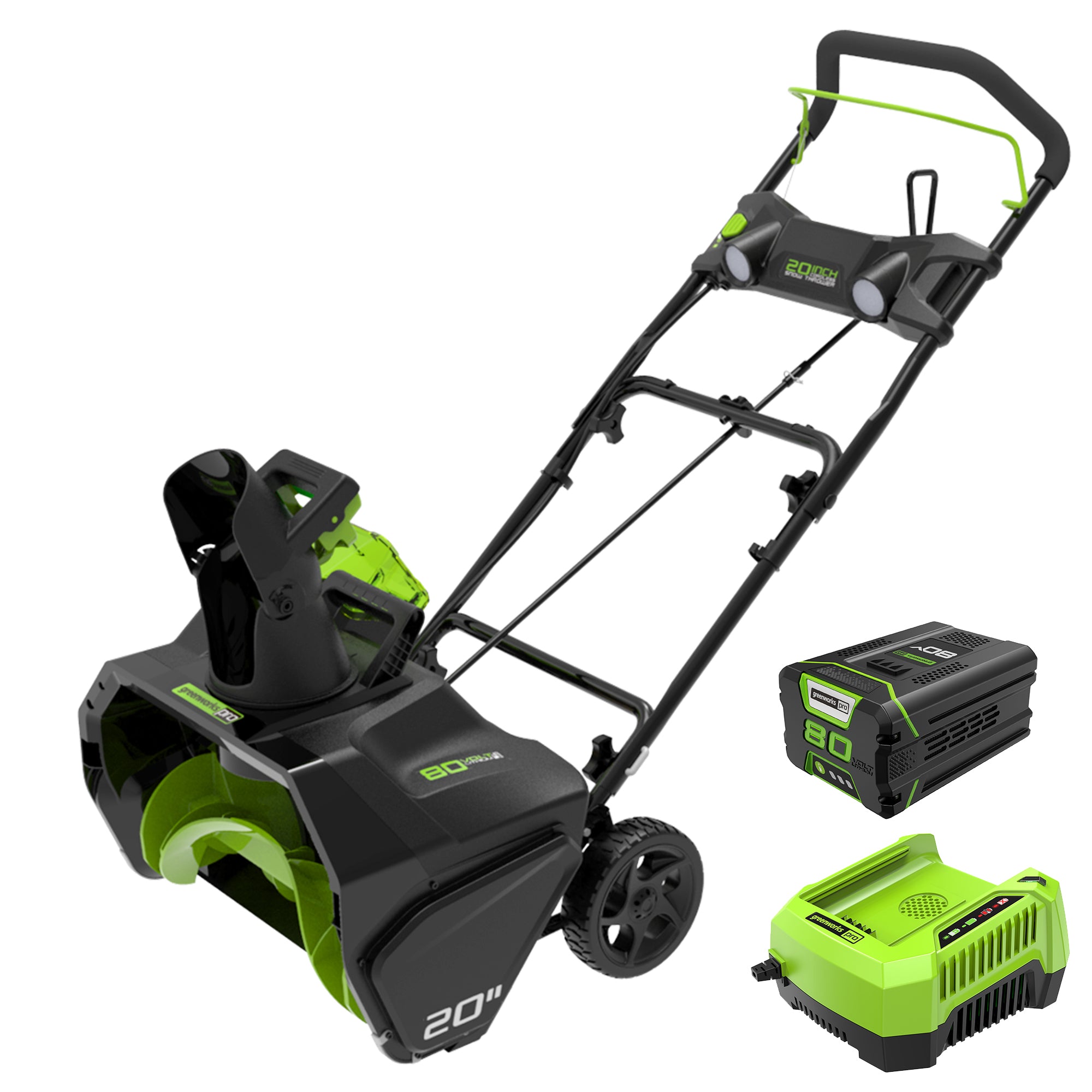 80V 20" Cordless Snow Shovel & 2.0 Ah Battery | Greenworks Tools