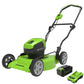 40V 19" Cordless Battery Push Mower w/ 4.0Ah Battery & Charger