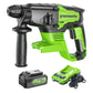 24V SDS-Plus 2J Brushless Rotary Hammer Drill w/ 4.0AH USB Battery & Charger