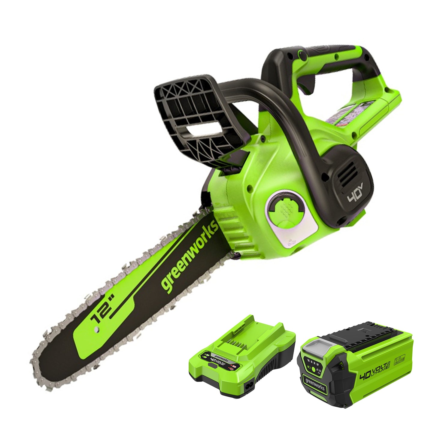 40V 12" Cordless Battery Chainsaw w/ 2.0 Ah Battery & Charger