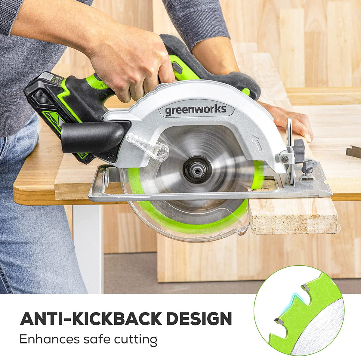 Greenworks 24V 7-1/4 " 24T Circular Saw Blades，3pc