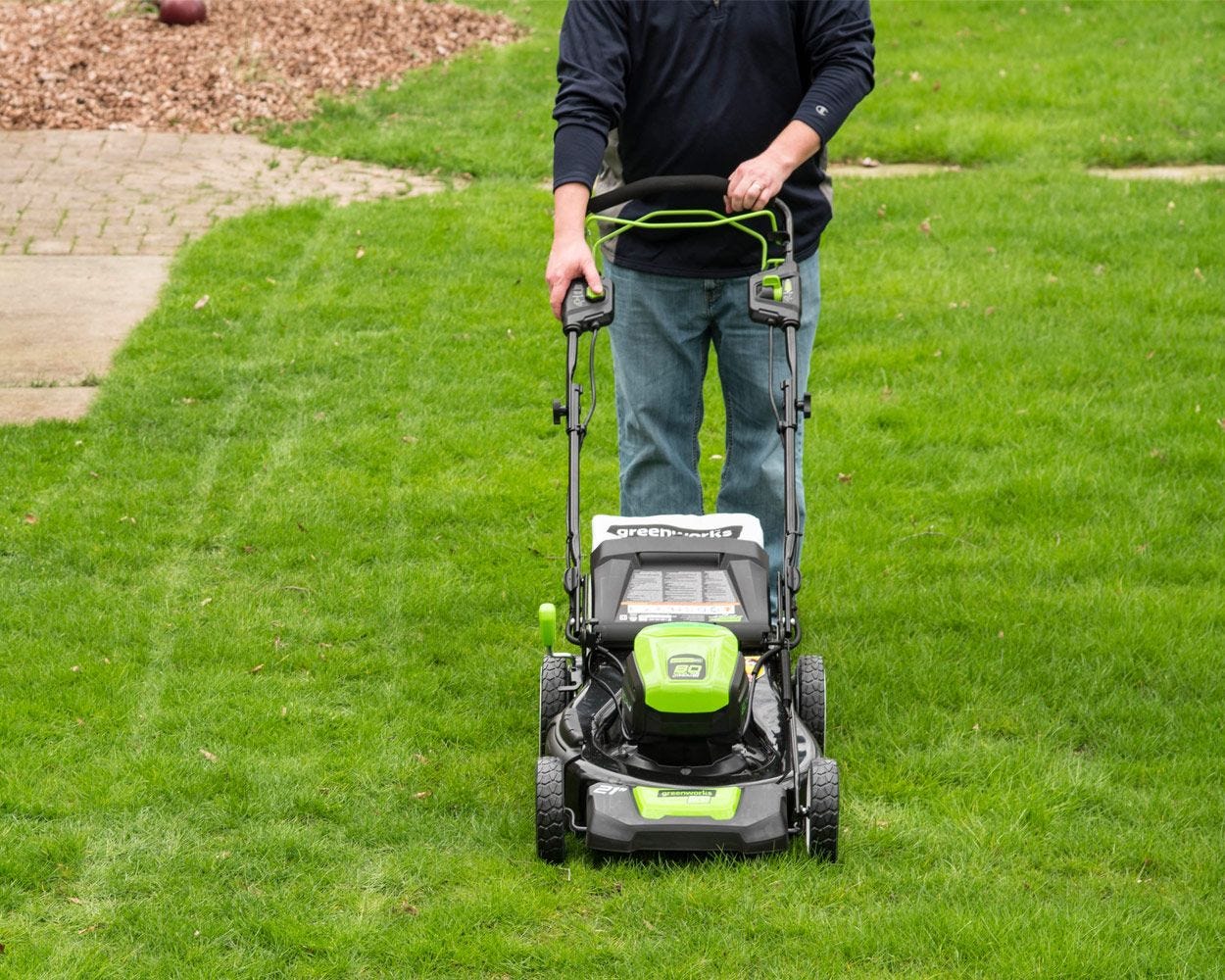 80V 21-Inch Self-Propelled Cordless Lawn Mower | Greenworks Pro