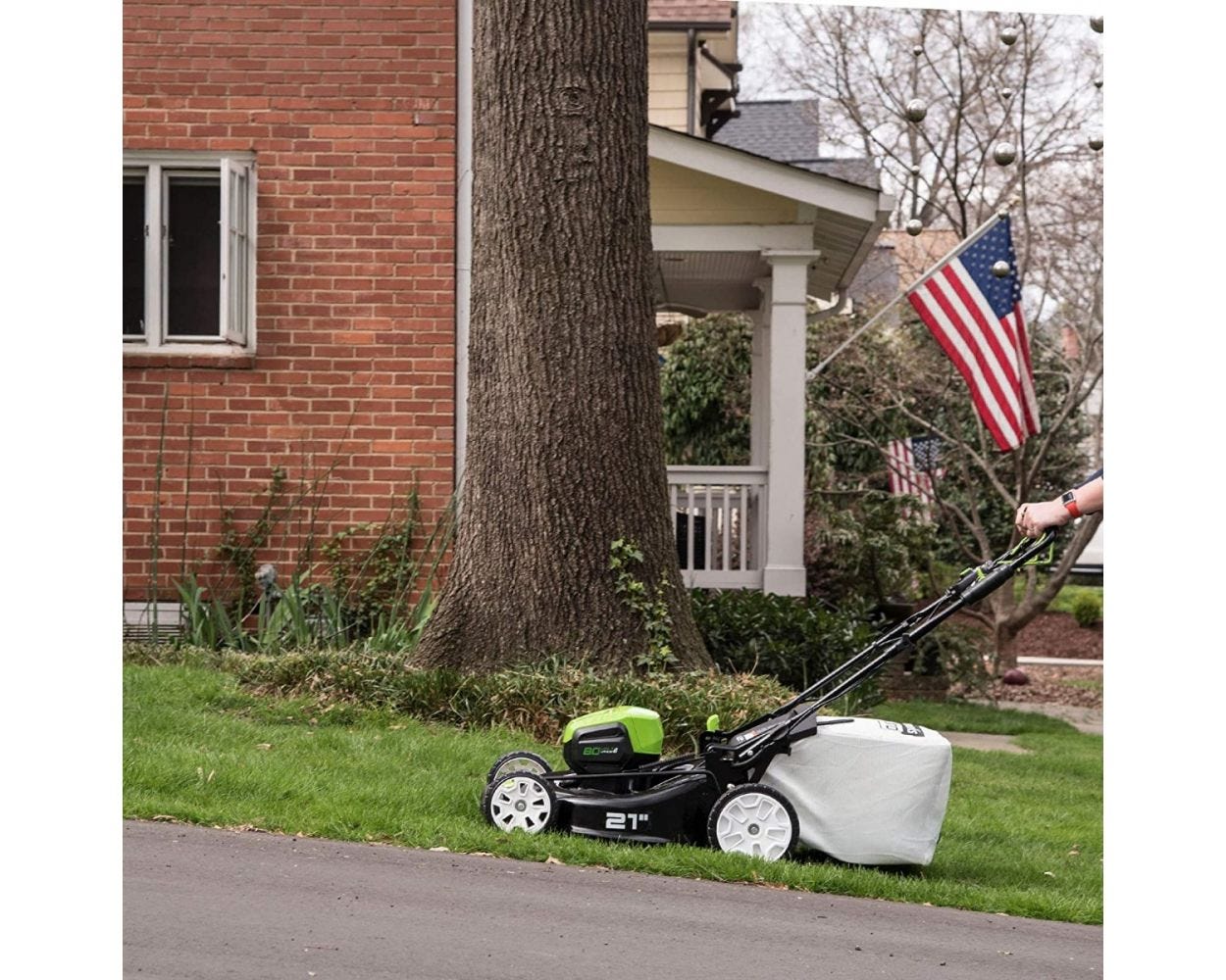 80V Cordless 21" Self-Propelled Brushless Lawn Mower | Greenworks