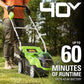 40V 14" Cordless Battery Push Lawn Mower w/ 4.0Ah Battery & Charger