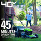 40V 21" Cordless Battery Brushless Push Lawn Mower w/ 5.0Ah USB Battery & Charger