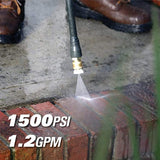 1500 PSI 1.2 GPM Cold Water Electric Pressure Washer